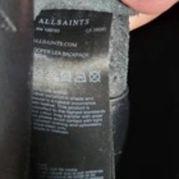 ALL SAINTS "Cooper Lea" leather backpack with tassel - Picture 6 of 7